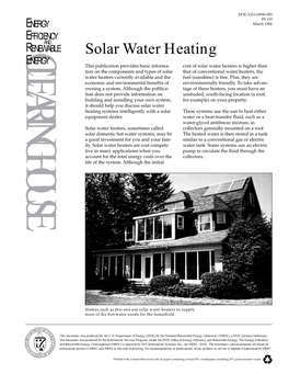 Solar Water Heating