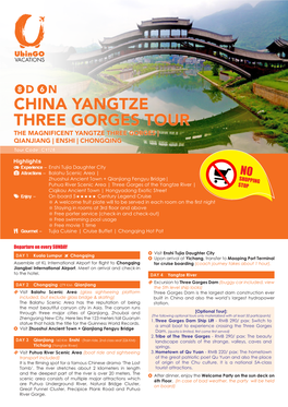 China Yangtze Three Gorges Tour