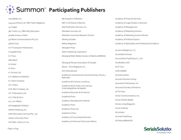 Participating Publishers