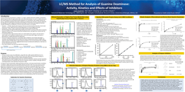 LC/MS Method for Analysis of Guanine Deaminase: Activity