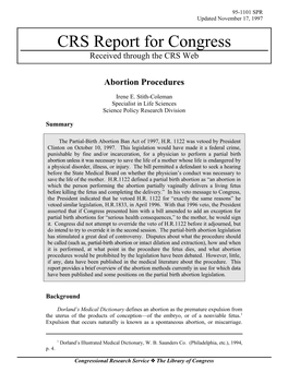 CRS Report for Congress Received Through the CRS Web