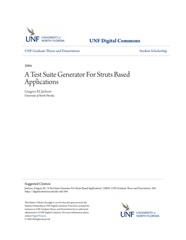 A Test Suite Generator for Struts Based Applications Gregory M