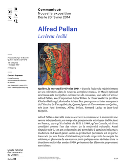 Alfred Pellan Le Rêveur Éveillé