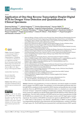 Application of One-Step Reverse Transcription Droplet Digital PCR for Dengue Virus Detection and Quantiﬁcation in Clinical Specimens