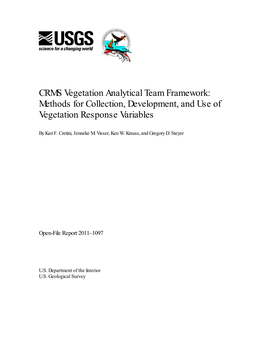CRMS Vegetation Analytical Team Framework: Methods for Collection, Development, and Use of Vegetation Response Variables