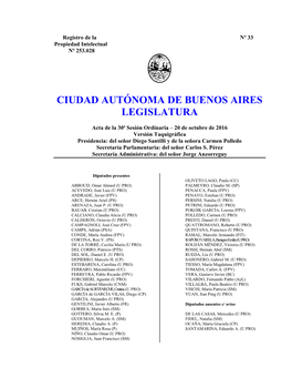 Ciudad Autónoma De Buenos Aires Legislatura