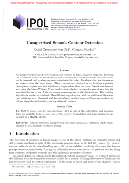 Unsupervised Smooth Contour Detection