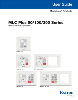 MLC Plus 50/100/200 Series User Guide