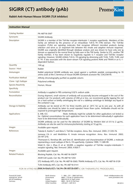 SIGIRR (CT) Antibody (Pab)