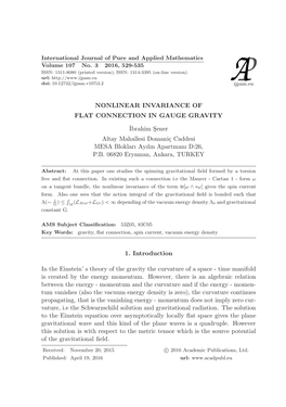 Nonlinear Invariance of Flat Connection in Gauge Gravity