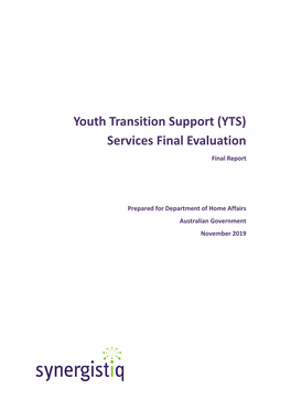 (YTS) Services Final Evaluation Report