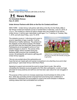 News Release for Immediate Release Feb