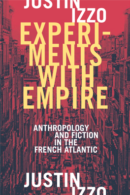Anthropology and Fiction in the French Atlantic