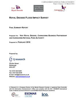 Royal Deeside Flood Impact Survey