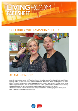 Celebrity with Amanda Keller Adam Spencer