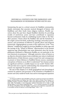 Historical Contexts for the Emergence and Transmission of Buddhism Within South Asia