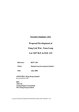 Proposed Development at Fung Lok Wai , Yuen Long Lot 1457 R.P. In