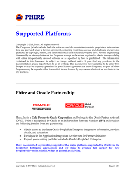 Supported Platforms