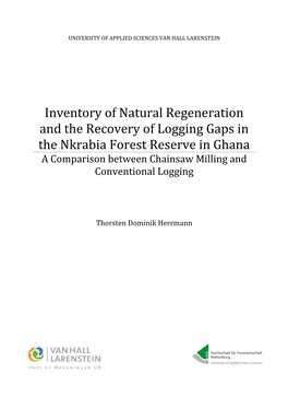 Inventory of Natural Regeneration and the Recovery of Logging Gaps In