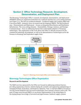 Section Two, Bioenergy Technologies Office Multi-Year Program