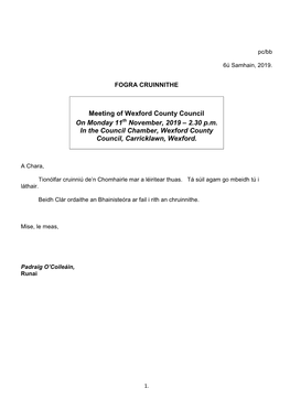 Council Agenda