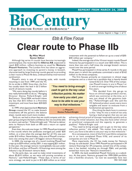 Clear Route to Phase Iib