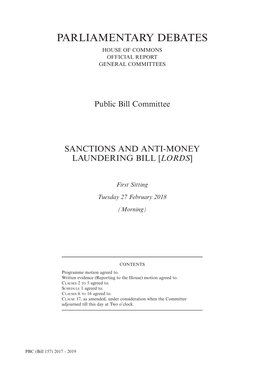 Parliamentary Debates House of Commons Official Report General Committees