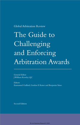 The Guide to Challenging and Enforcing Arbitration Awards