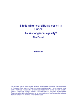 Ethnic Minority and Roma Women in …