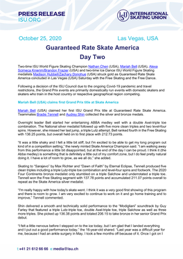 Guaranteed Rate Skate America Day Two