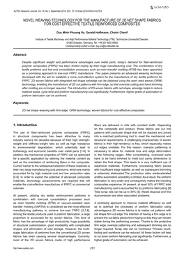 Novel Weaving Technology for the Manufacture of 2D Net Shape Fabrics for Cost Effective Textile Reinforced Composites