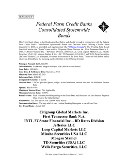 Federal Farm Credit Banks Funding Corporation