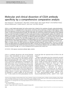 Molecular and Clinical Dissection of CD24 Antibody Specificity by A