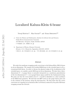 Localized Kaluza-Klein 6-Brane