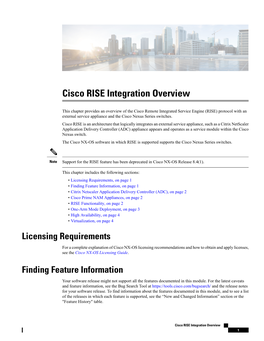 Cisco RISE Integration Overview