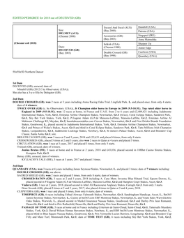 EDITED PEDIGREE for 2018 out of DECEIVED (GB)