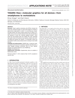 BIOINFORMATICS APPLICATIONS NOTE Doi:10.1093/Bioinformatics/Btu426