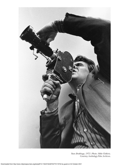 Stan Brakhage, 1971. Photo: Mike Chikiris. Courtesy Anthology Film Archives