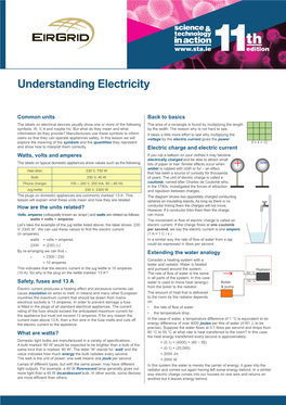 Understanding Electricity Understanding Electricity