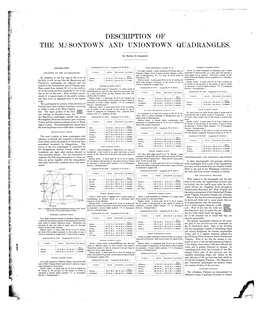 The Masontown and Uniontown Quadrangles