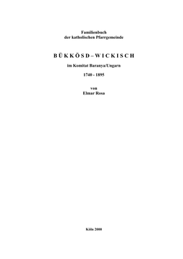 B Ü Kk Ö Sd – Wickisch