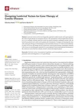 Designing Lentiviral Vectors for Gene Therapy of Genetic Diseases