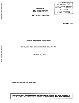 World Bank Document