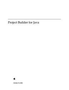 Project Builder for Java