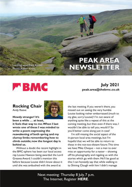 Peak Area Newsletter July 2021 BMC Area Hiillll Wallk on Miillll Hiillll Iin June