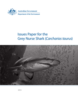 Issues Paper for the Grey Nurse Shark (Carcharias Taurus)