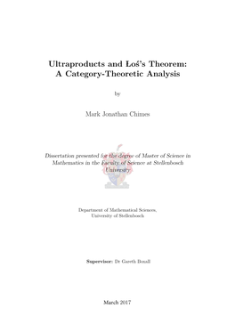 Ultraproducts and Los's Theorem