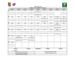 BNP Paribas Open ORDER of PLAY - SATURDAY, 10 MARCH 2018