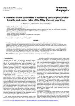 Constraints on the Parameters of Radiatively Decaying Dark Matter from the Dark Matter Halos of the Milky Way and Ursa Minor