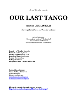 Our Last Tango